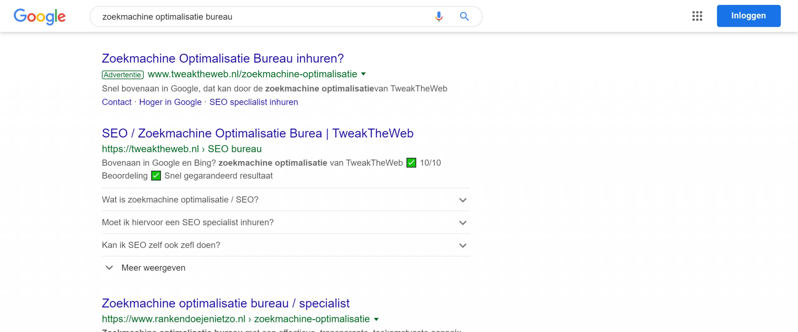 Google zoekresultaten scrapen