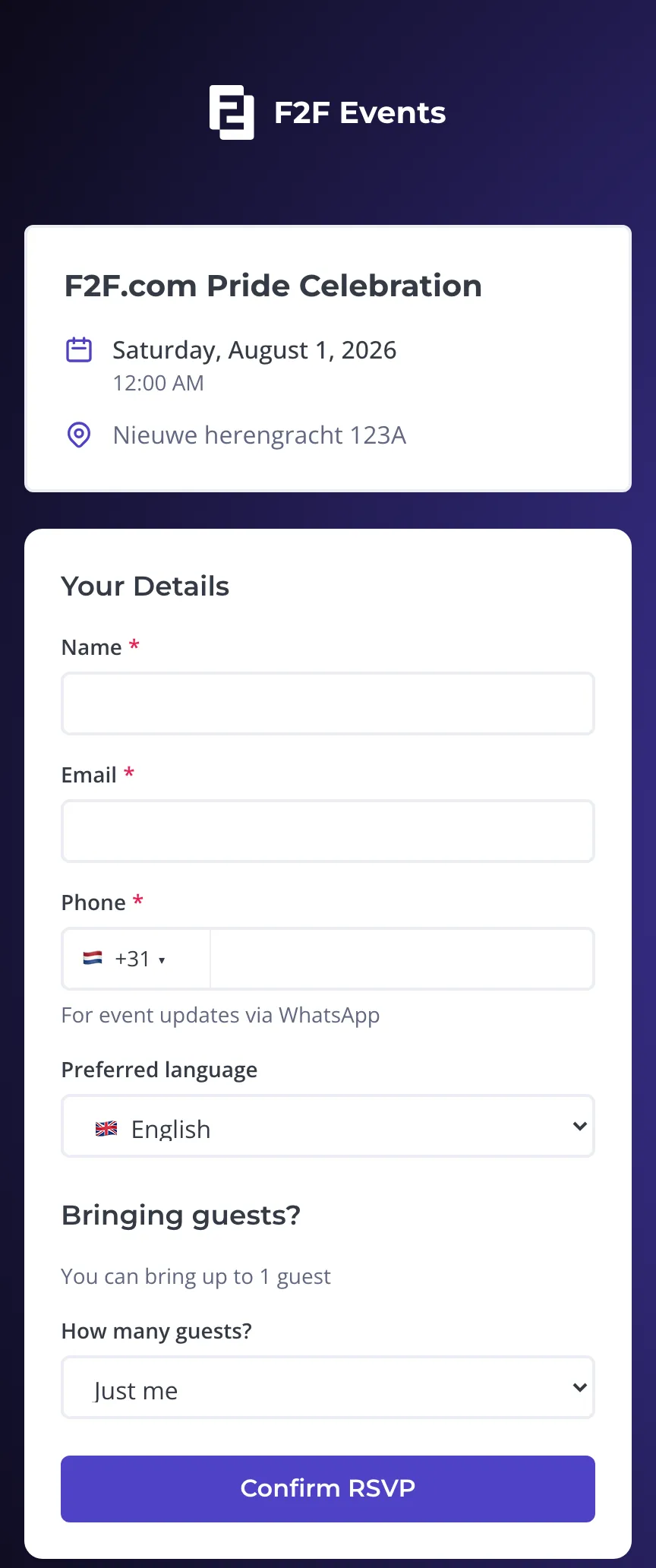 Een maatwerk ticketportal bovenop Pretix: een volledig branded RSVP-pagina voor een besloten evenement